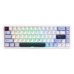 AJAZZ AK680 Max Blauw Wit Front Printed Magnetische Rice Switch 8K Hz RGB Hotswap Mechanisch Gaming Toetsenbord