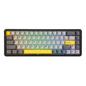 Ajazz Ak680 Max Grijs Front Printed Magnetische Rice Switch 8k Hz Rgb Hotswap Mechanisch Gaming Toetsenbord 1