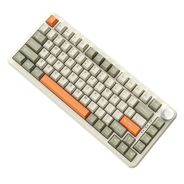 Ajazz Ak820 Max Grijs Beige Oranje Flying Fish Switch Rgb Draadloos Hotswap Mechanisch Gaming Toetsenbord 5