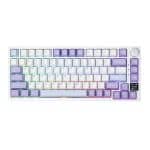 AJAZZ AK820 Pro Wit Paars Gift Switch RGB Draadloos Hotswap Mechanisch Gaming Toetsenbord