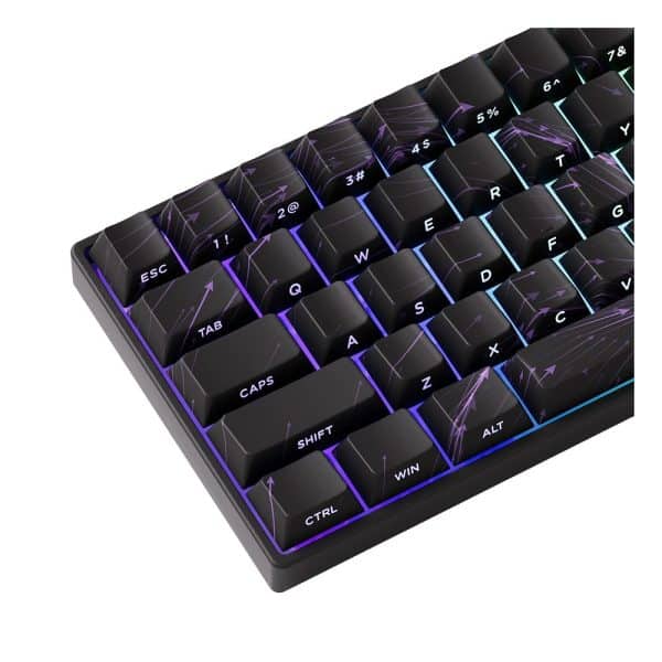 Akko Monsgeek Fun60 Max Nebulae Black Hall Effect Magnetische Switch 8k Hz Argb Draadloos Hotswap Mechanisch Gaming Toetsenbord 6