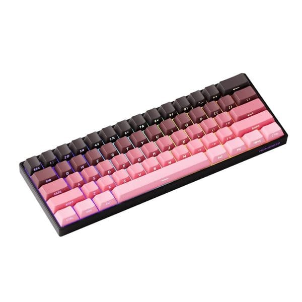 Akko Monsgeek Fun60 Max Shine Through Black Pink Gradient Hall Effect Magnetische Switch 8k Hz Argb Draadloos Hotswap Mechanisch Gaming Toetsenbord 4