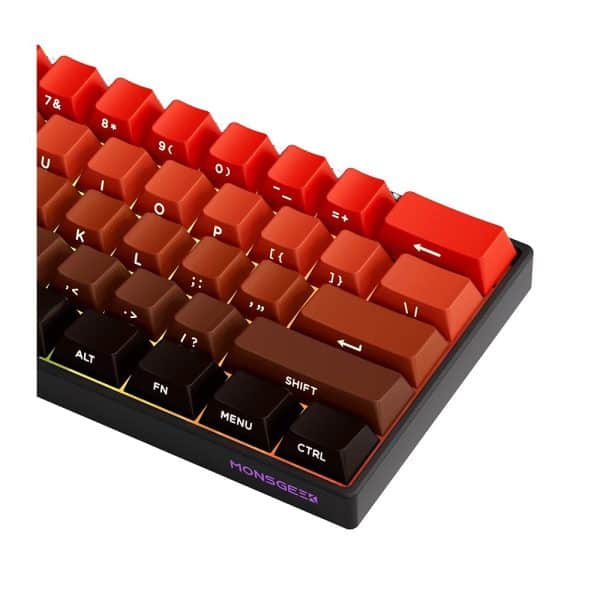 Akko Monsgeek Fun60 Max Shine Through Blaze Gradient Hall Effect Magnetische Switch 8k Hz Argb Draadloos Hotswap Mechanisch Gaming Toetsenbord 4