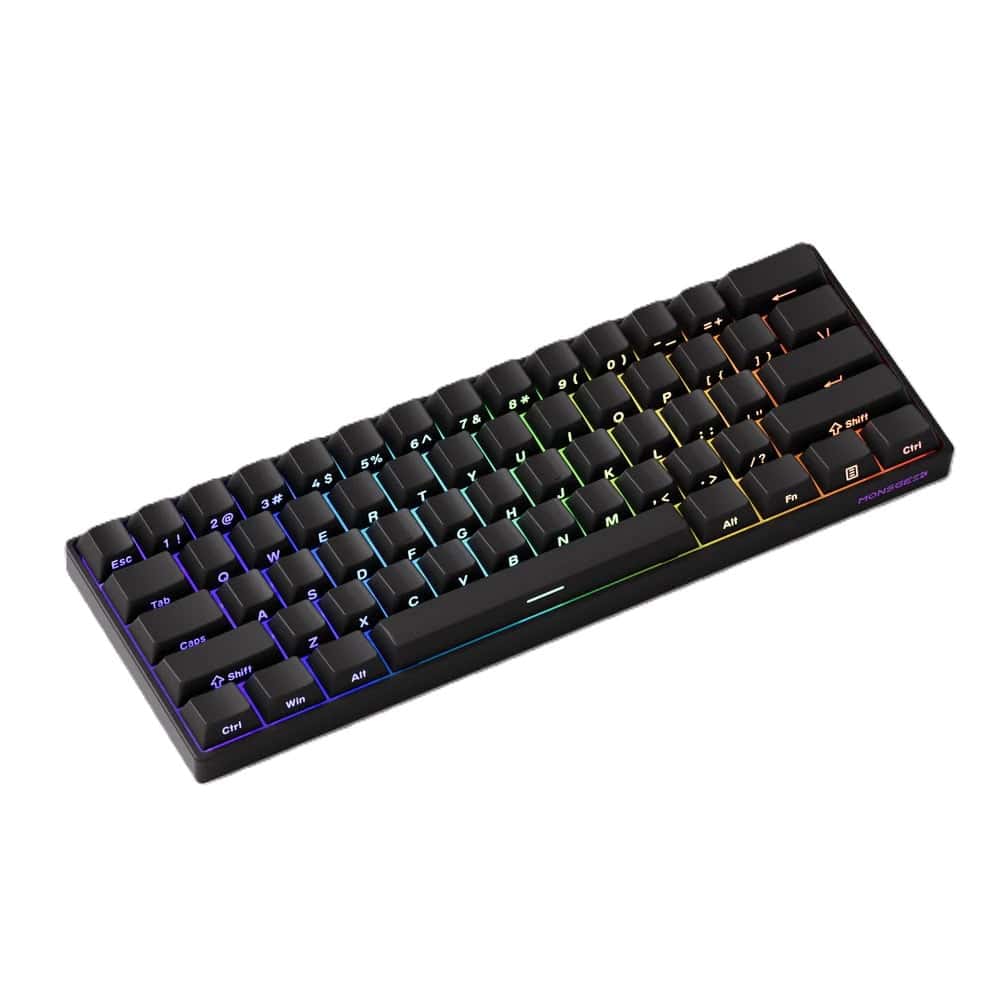 Akko Monsgeek Fun60 Pro Shine Through Black Hall Effect Magnetische Switch 8k Hz Argb Draadloos Hotswap Mechanisch Gaming Toetsenbord 4