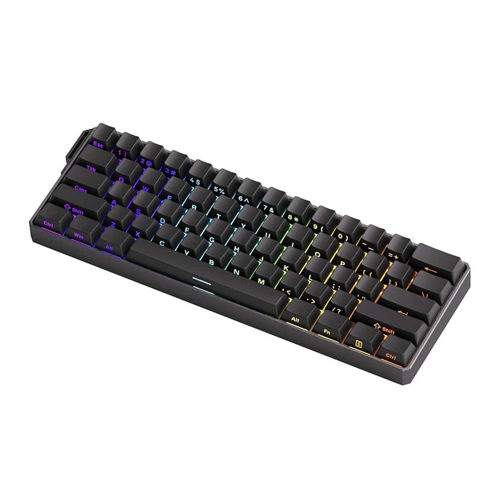 Akko Monsgeek Fun60 Ultra Shine Through Black Hall Effect Magnetische Switch 8k Hz Argb Draadloos Hotswap Mechanisch Gaming Toetsenbord 3