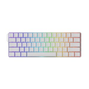 Akko Monsgeek Fun60 Ultra Shine Through White Hall Effect Magnetische Switch 8k Hz Argb Draadloos Hotswap Mechanisch Gaming Toetsenbord 1