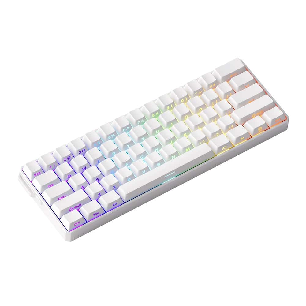 Akko Monsgeek Fun60 Ultra Shine Through White Hall Effect Magnetische Switch 8k Hz Argb Draadloos Hotswap Mechanisch Gaming Toetsenbord 3