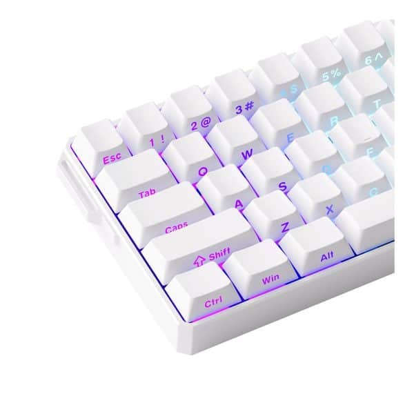 Akko Monsgeek Fun60 Ultra Shine Through White Hall Effect Magnetische Switch 8k Hz Argb Draadloos Hotswap Mechanisch Gaming Toetsenbord 4