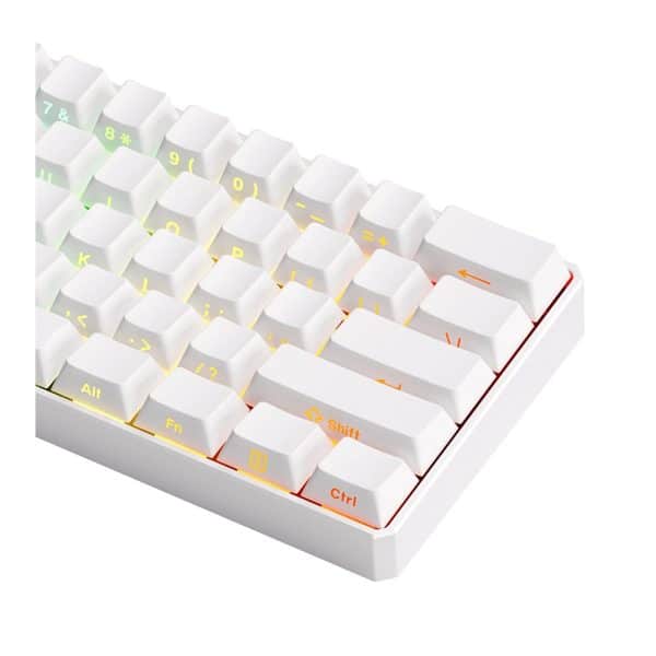 Akko Monsgeek Fun60 Ultra Shine Through White Hall Effect Magnetische Switch 8k Hz Argb Draadloos Hotswap Mechanisch Gaming Toetsenbord 6