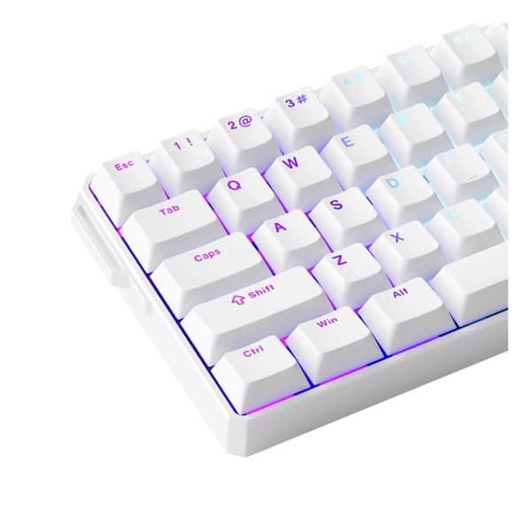 Akko Monsgeek Fun60 Ultra Shine Through White Tmr Hall Effect Magnetische Switch 8k Hz Argb Draadloos Hotswap Mechanisch Gaming Toetsenbord 6
