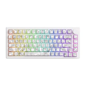 Akko Monsgeek M1 V5 Contour Lines White Rgb Draadloos Hotswap Mechanisch Gaming Toetsenbord 1