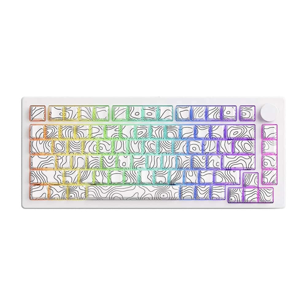 Akko Monsgeek M1 V5 Contour Lines White Rgb Draadloos Hotswap Mechanisch Gaming Toetsenbord 1