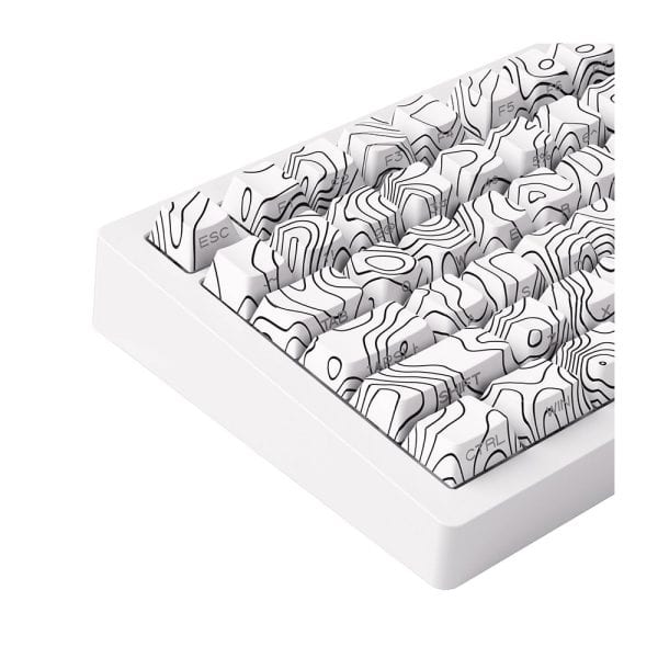 Akko Monsgeek M1 V5 Contour Lines White Rgb Draadloos Hotswap Mechanisch Gaming Toetsenbord 6