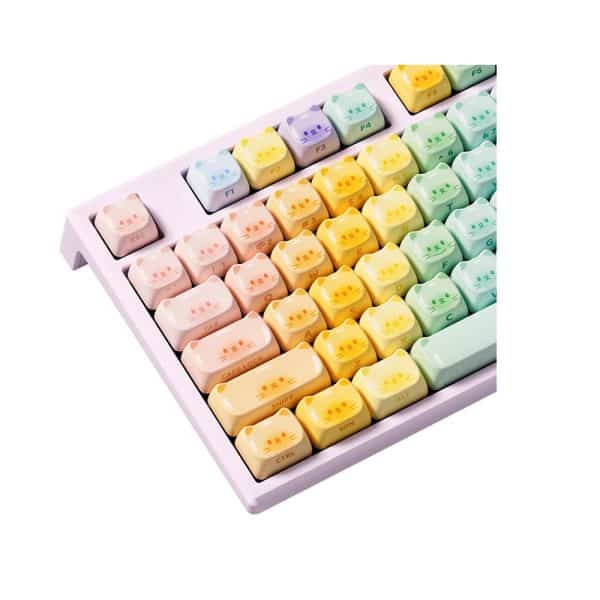 Akko Monsgeek Mg108b Colorful Cats Rgb Draadloos Hotswap Mechanisch Gaming Toetsenbord 6