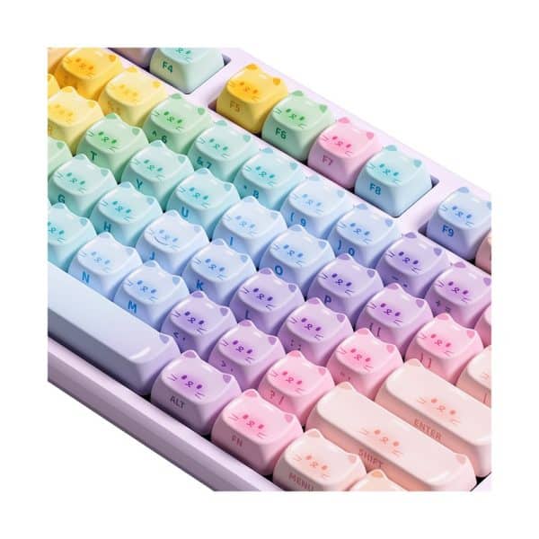 Akko Monsgeek Mg108b Colorful Cats Rgb Draadloos Hotswap Mechanisch Gaming Toetsenbord 8