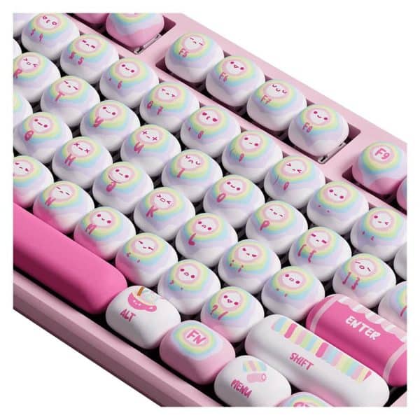 Akko Monsgeek Mg108b Rainbow Marshmallows Rgb Draadloos Hotswap Mechanisch Gaming Toetsenbord 6