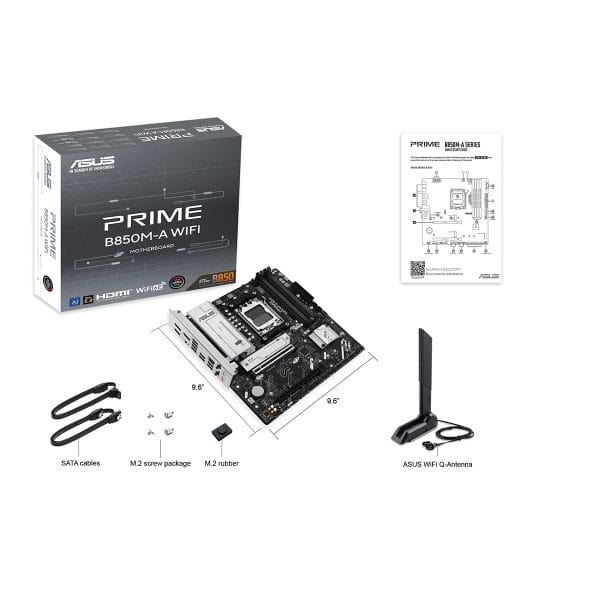 Asus Prime B850m A Wifi 8000mhz (oc) Ddr5 Socket Am5 M.2 Hdmi Dp Matx Moederbord 8