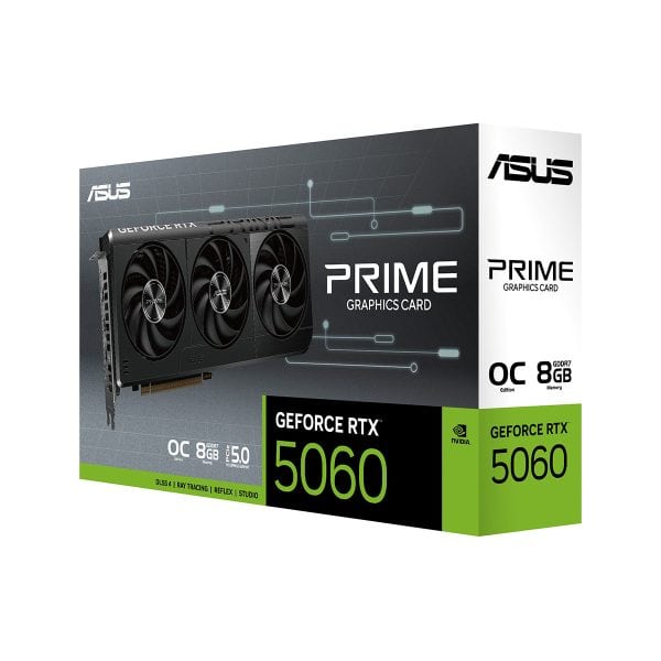Asus Prime Geforce Rtx 5060 Oc 8gb Gddr7 128 Bit Dlss 4 Grafische Kaart 12