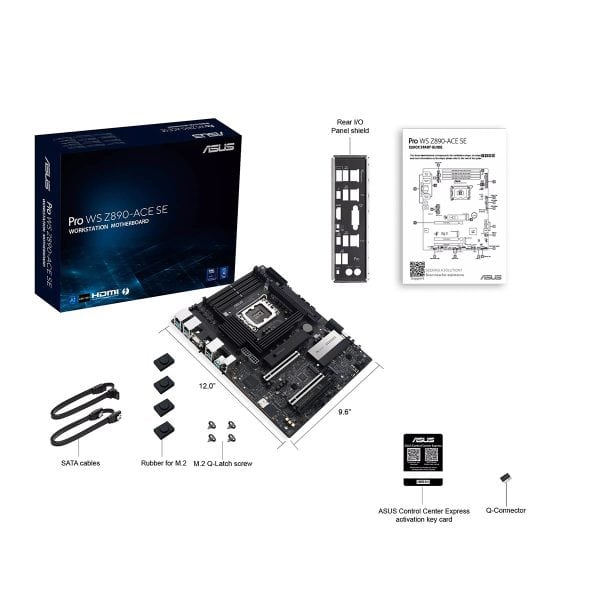 Asus Pro Ws Z890 Ace Se 9066mhz (oc) Ddr5 Lga1851 M.2 Hdmi Atx Moederbord 7