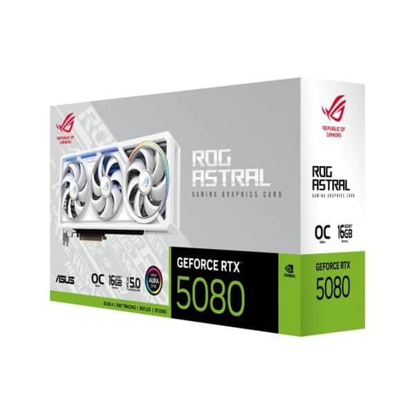 Asus Rog Astral Geforce Rtx 5080 Oc 16gb Gddr7 256 Bit Wit Dlss 4 Grafische Kaart 10
