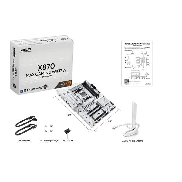 Asus X870 Max Gaming Wifi7 W 8000mhz (oc) Ddr5 Am5 Socket M.2 Hdmi Usb4 Atx Moederbord 10