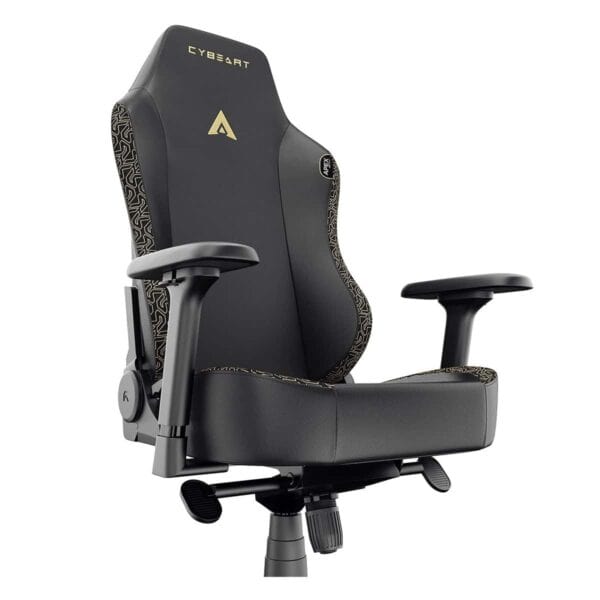 Gaming stoel Cyberart Apex NEO Series in zwart met luxe PU-lederen bekleding en 4D geheugenfoam voor optimaal comfort tijdens lange speelsessies.