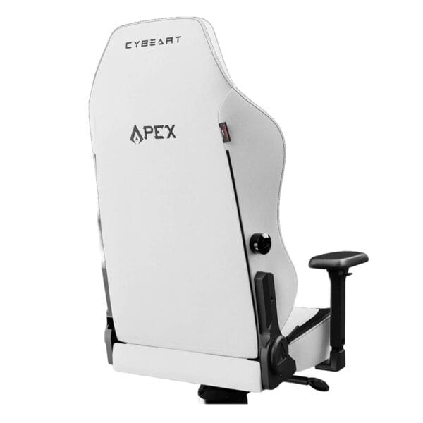 Gaming stoel van Cybeart Apex Series in Arctic White PU-leer met ergonomisch ontwerp en 4D geheugenfoam voor optimaal comfort tijdens lange gaming sessies.