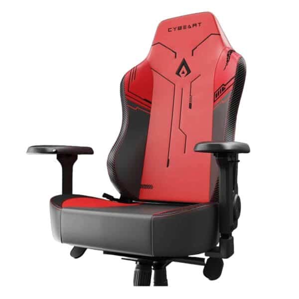 Professionele gamingstoel van Cybeart Apex Series met ergonomisch ontwerp, PU leren bekleding en 4D geheugen foam kussen voor optimaal comfort tijdens lange speelsessies.