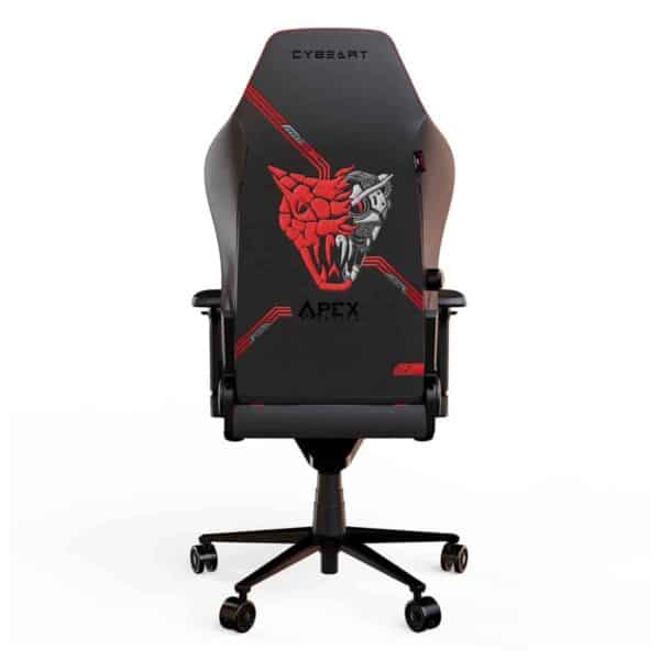 Gaming stoel Cyberart Apex Series met ergonomische rugsteun, PU leren bekleding en 4D hoofdsteun, ideaal voor lange gaming sessies en comfort.