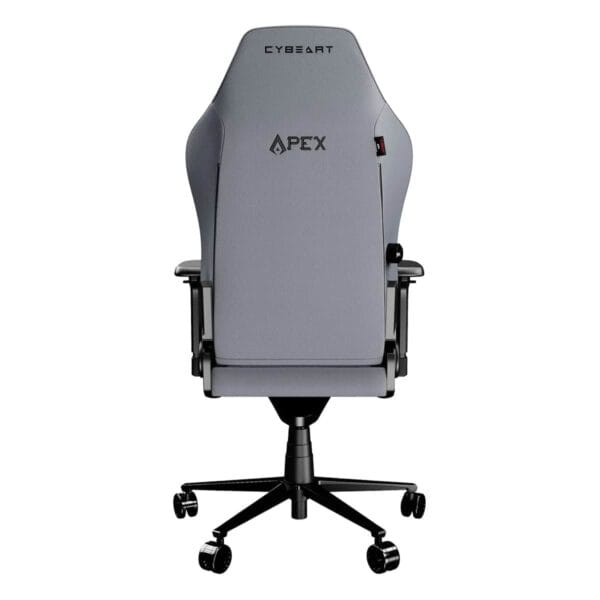 Gaming stoel van Cybeart Apex Series X11 in grijs met PU-lederen bekleding en 4D geheugen foam kussen voor optimale ondersteuning tijdens lange speelsessies.