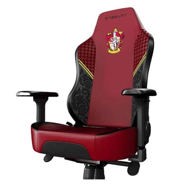 Gaming stoel met Gryffindor Harry Potter thema, PU leren bekleding en 4D geheugen foam voor optimaal comfort tijdens lange gaming sessies.