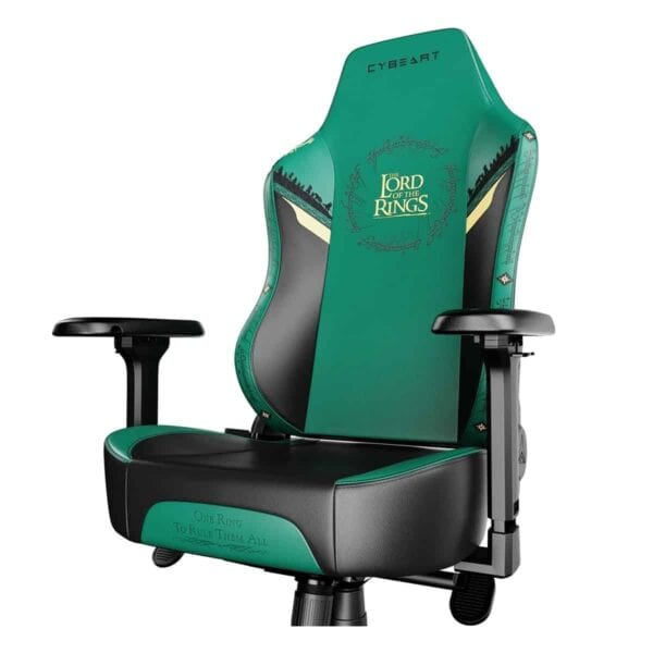 Gaming stoel met Lord of The Rings thema, PU leren rugsteun en comfortabele 4D geheugen foam kussen, ideaal voor lange gaming sessies, met garantie.