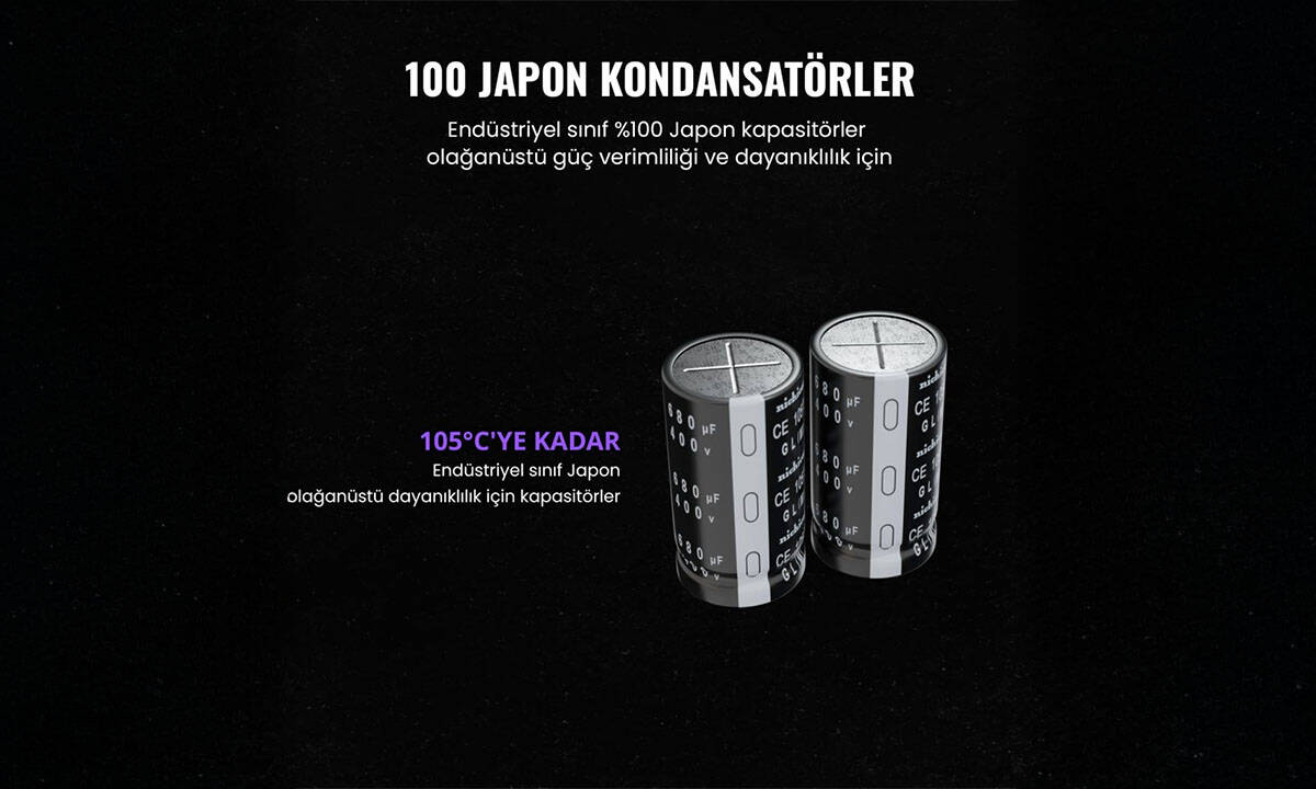 INDUSTRIËLE KWALITEIT 100% JAPANSE CONDENSATOREN