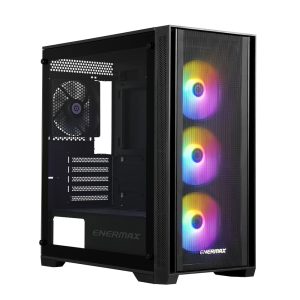 Enermax Starryfort Sf21 Rainbow Tempered Glass Mesh Usb 3 2 Matx Zwart Cyberbron Ii 600w 80 Bronze Gaming Behuizing 1