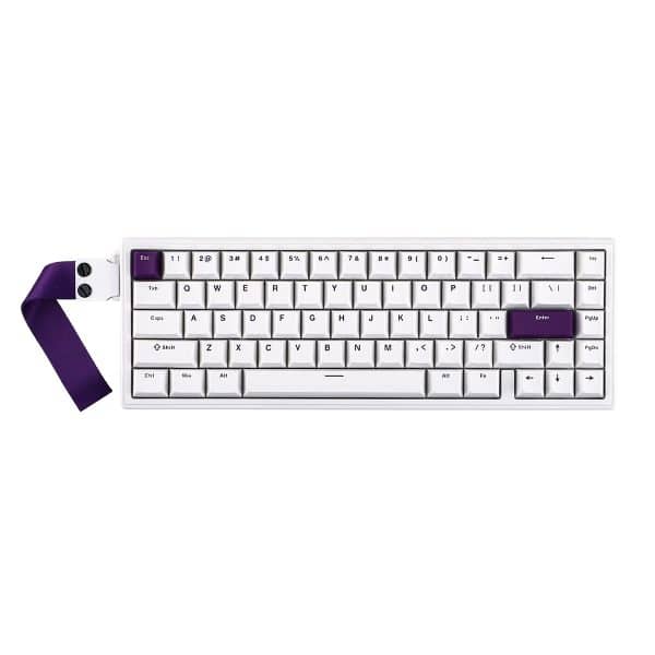 Epomaker He68 Wit Paars Magnetische Pink Switch 8k Hz Hall Effect Rgb Hotswap Mechanisch Gaming Toetsenbord 2