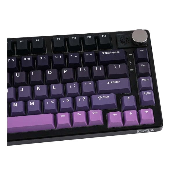 Epomaker He75 Mag Zwart Paars Gateron Magnetic White Magnetische Switch 8k Hz Hall Effect Rgb Draadloos Hotswap Mechanisch Gaming Toetsenbord 6