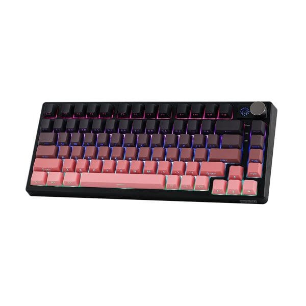 Epomaker He75 Tri Mechanisch Zwart Roze Flamingo Switch Rgb Draadloos Hotswap Mechanisch Gaming Toetsenbord 2