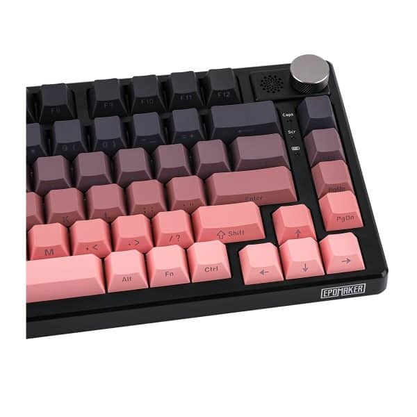 Epomaker He75 Tri Mechanisch Zwart Roze Flamingo Switch Rgb Draadloos Hotswap Mechanisch Gaming Toetsenbord 6