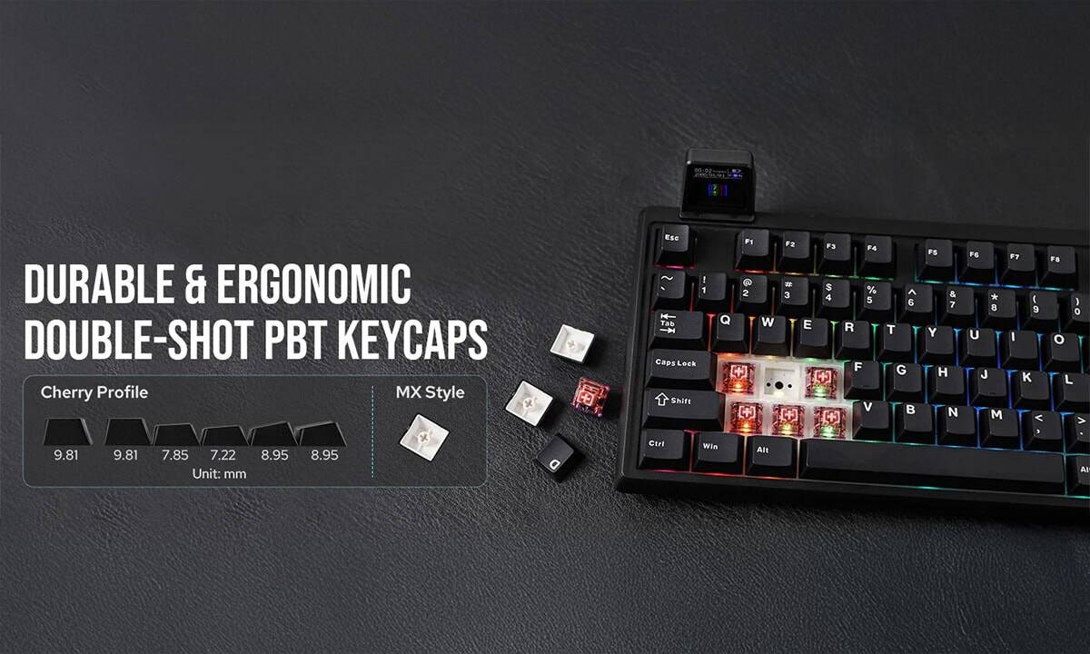Cherry Profiel PBT Keycaps en Verstelbare Twee-stand Voetjes