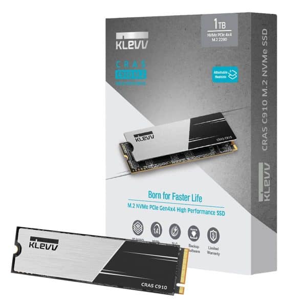 Klevv Cras 910 1tb Nvme Pcie Gen4 X4 Lezen 5000mb – Schrijven 4800mb Nvme M.2 Ssd (k01tbm2sp0 C91) 8