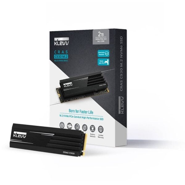 Klevv Cras C930 2tb Nvme Pcie Gen4 X4 Lezen 7400mb – Schrijven 6800mb Ps5 Compatibel Met Koeling M.2 Ssd (k02tbm2sp0 C93) 5