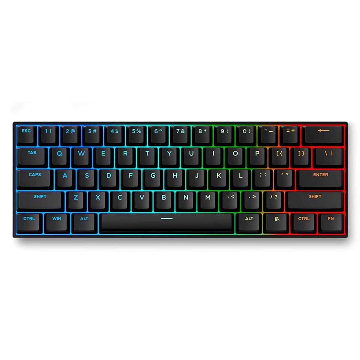 Mchose Ace60 Pro Zwart 60 Hall Effect Ice Blue Magnetische Switch 8k Hz Rgb Hotswap Mechanisch Gaming Toetsenbord Ace60 3a 1