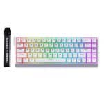 MCHOSE Ace68 E-sport Wit 65% Hall Effect Ice Blue Magnetische Switch 8K Hz RGB Hotswap Mechanisch Gaming Toetsenbord (MC-Ace68-15)