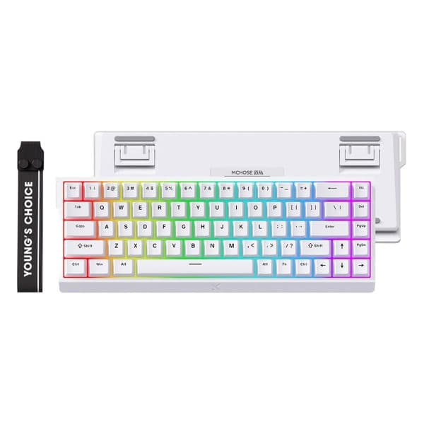 Mchose Ace68 E Sport Wit 65 Hall Effect Ice Blue Magnetische Switch 8k Hz Rgb Hotswap Mechanisch Gaming Toetsenbord Mc Ace68 15 5
