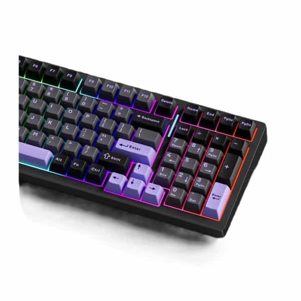 Mchose G98 Pro 98 Rgb Draadloos Hotswap Zwart Paars Mechanisch Gaming Toetsenbord Mc G98s 3 2