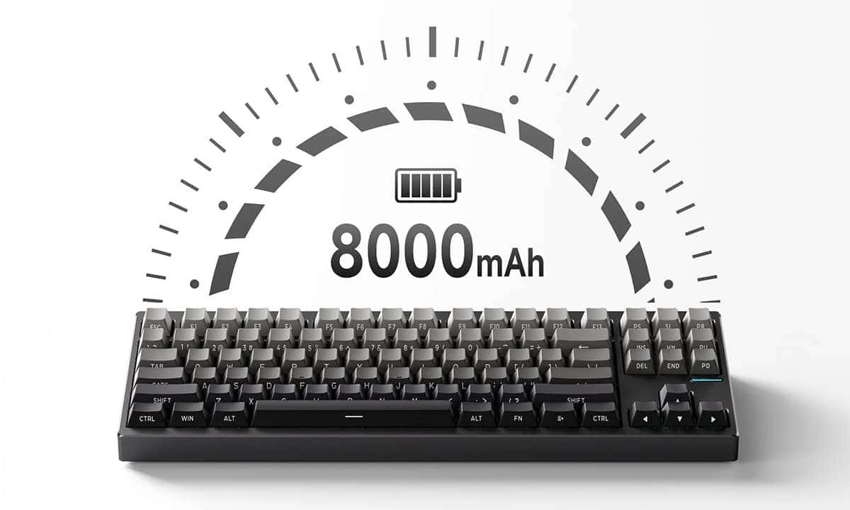 8000mAh Batterij - Onovertroffen Uithoudingsvermogen