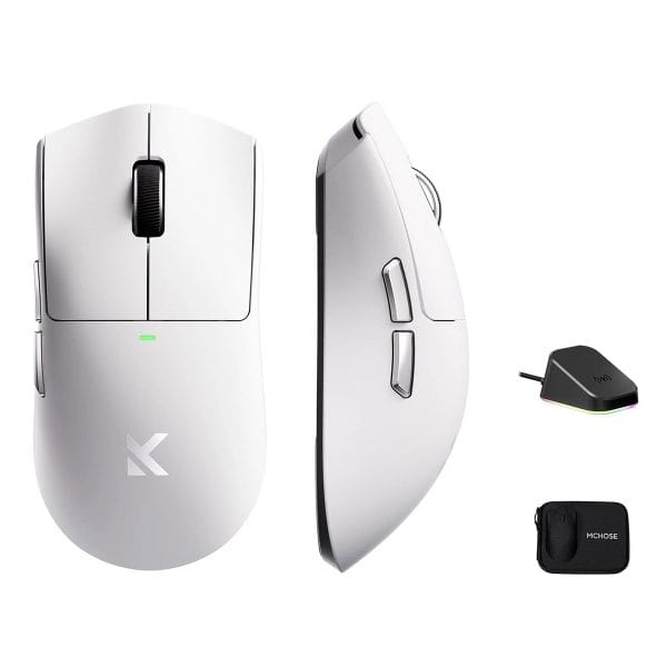 Mchose K7 Ultra Wit 8k Hz Paw 3950 Sensor Draadloze Symmetrische Gaming Muis Mc K7 4 3