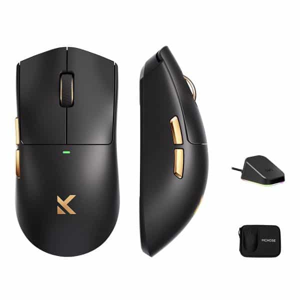 Mchose K7 Ultra Zwart 8k Hz Paw 3950 Sensor Draadloze Symmetrische Gaming Muis Mc K7 5 3