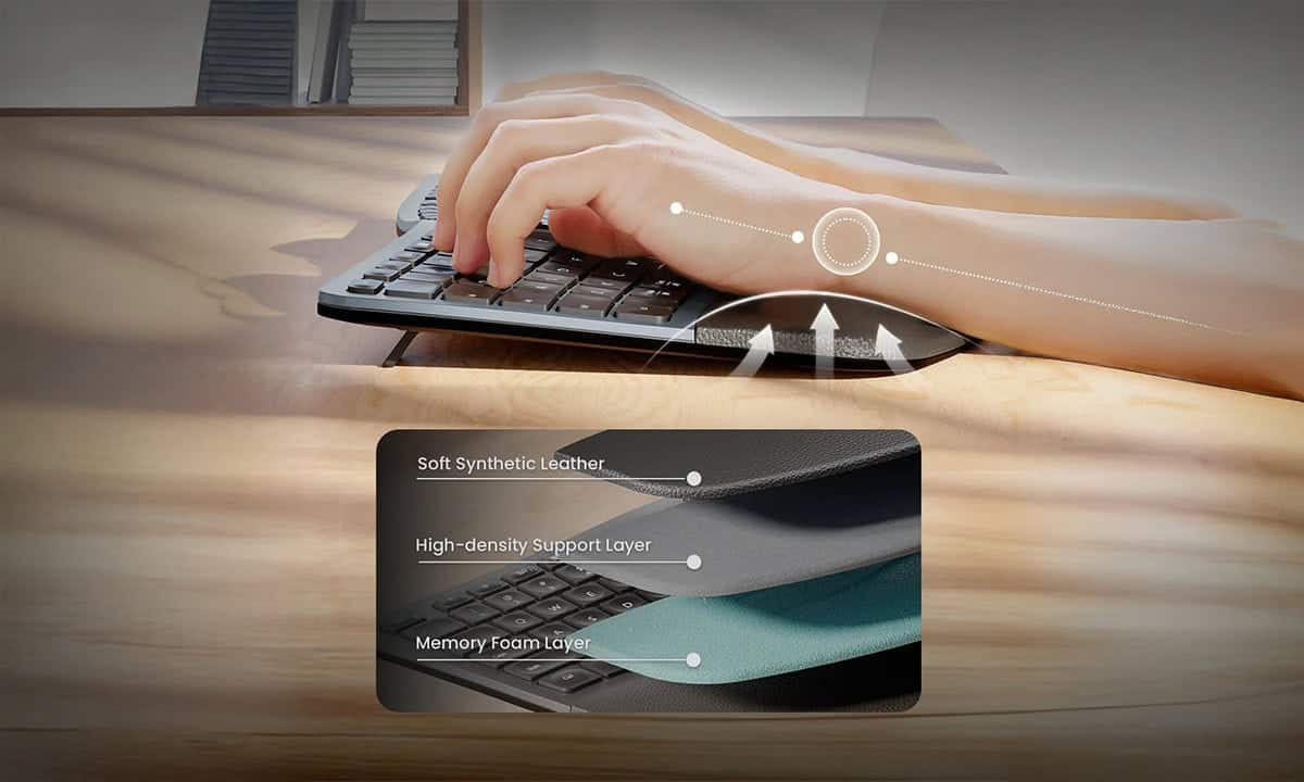 Leren Gevoerde Polssteun