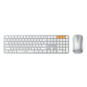 Protoarc Km100 A Wit Zilver Bluetooth Mac Compatibel Toetsenbord En Muiscombinatie Cp012798 1